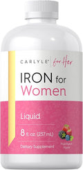 Carlyle Liquid Iron for Women | 8 fl oz | Fruit Punch Flavor | Vegetarian, Non-GMO, Gluten Free Dietary Supplement