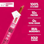 Chomps Grass-Fed and Finished Spicy Habanero Beef Jerky Snack Sticks 24-Pack - Keto, Paleo, Whole30, 10g Lean Meat Protein, Gluten-Free, Zero Sugar Food, Non-GMO