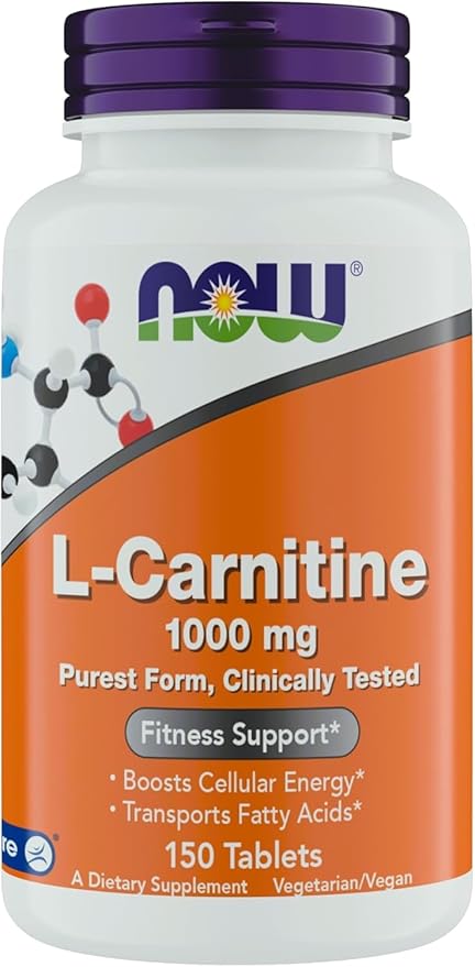 Now Supplements L-Carnitine 1000mg - 150 Tablets Value Size, Supports Lean Muscle Growth, Carnipure, Non-GMO, Kosher, Ideal for Vegans, Athletes, and Energy Support (Pack of 2)