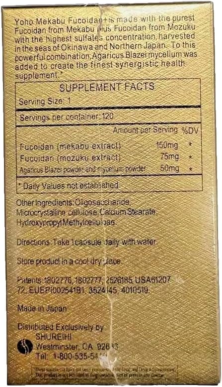 Yoho Mekabu Fucoidan Capsules