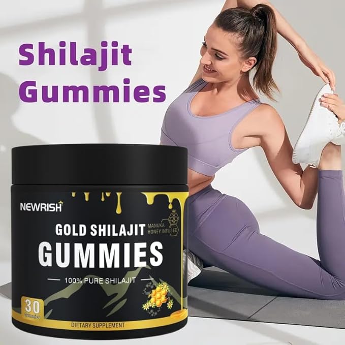 Shilajit Gummies l Manuka Honey | Himalayan shilajit |No Added Sugar I Ashwagandha, Gokshura| Fulvic Acid & 85+ Trace Minerals I for Men, Women I Non-GMO I 100% Natural & Organic I 30 Gummy