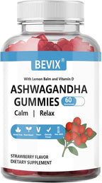 Ashwagandha Gummies with Vitamin D Non, Gluten Free Stress Relief & Immune Support Ashwagandha Supplements Alternative Model 60 Count