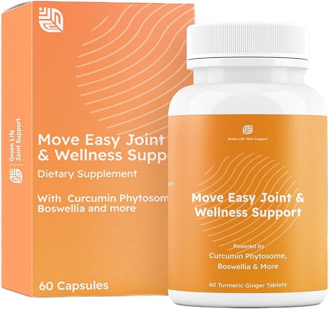 Move Easy Joint Support Supplement, Turmeric Curcumin with Boswellia and Silymarin, 60 Tablets
