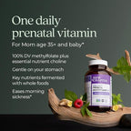 New Chapter Prenatal Vitamins, One Daily Prenatal Multivitamin Enhanced for Age 35+ with Methylfolate + Choline for Healthy Mom & Baby, Gluten Free & Non-GMO- 90 ct