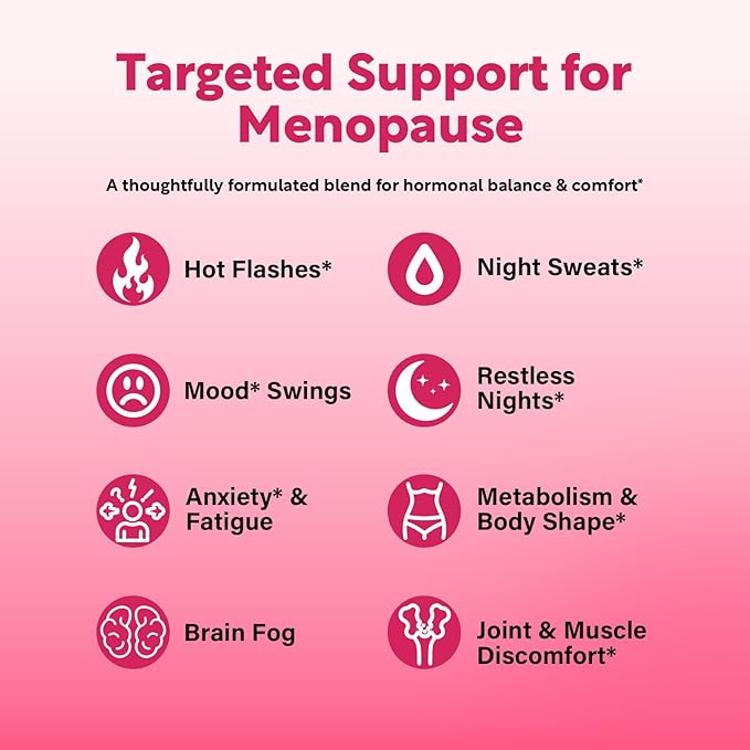 Menopause Supplements for Women, Hormone Balance & PMS Relief Gummies, with DIM, Vitamin B6, Chasteberry & Black Cohosh, Supports Bloating | Cramps | Hot Flashes | Night Sweats | Mood Swings, 120 Ct