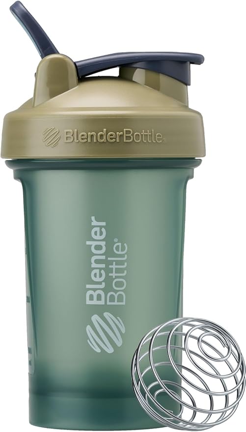 BlenderBottle Classic V2 Shaker Bottle Perfect for Protein Shakes and Pre Workout, 20oz, Full Color Tan