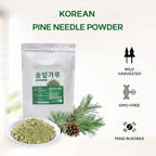 K-Herb Korean Pine Needle Powder – 100% Pure Wild-Harvested Pine Needles from Korea, Natural Herbal Tea Ingredient 솔잎가루 (10.6 oz (300g), Pine Needle)