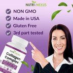 Multi Collagen Peptides Types I, II, III, V & X – Hydrolyzed Bovine Collagen Capsules -Supports Skin, Hair & Nail Wellness – Collagen Supplement for Women & Men