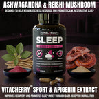 Extra Strength Sleep Aid for Adults with Extended Release MicroActive Melatonin, Ashwagandha, L-Theanine, & 7 Additional All-Natural Ingredients | Advanced Recovery Supplement (90 Capsules)
