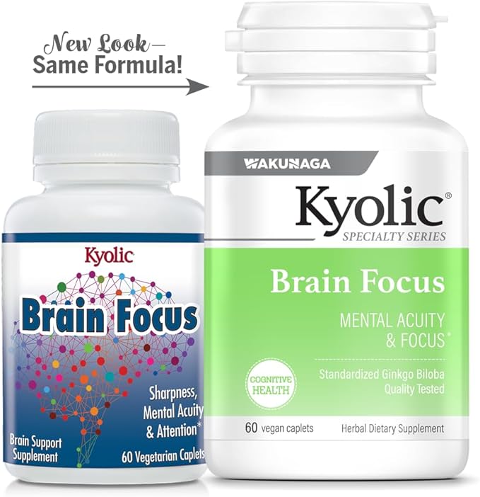 Kyolic Specialty Series Brain Memory, for Mental Acuity & Focus*, 90 Capsules