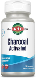 KAL Activated Charcoal Capsules, Cleansing Support, 500 mg Preferred Non-GMO Coconut-Shell Detox Formula, Vegan and Lab Verified, 25 Servings, 50 VegCaps
