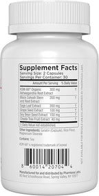 Menopausal Multi-Symptom Relief - Support for Hot Flashes, Night Sweats, Mood Swings & Restful Sleep - Black Cohosh, Ashwagandha, Chasteberry, Soy Isoflavones, Grape Seed & Sage - 60 Capsules