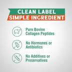 Bovine Collagen Peptides Powder for Women and Men, Grass-Fed Hydrolyzed Collagen Protein Type I & III, Skin, Hair, Nails, Bones, Digestion, Unflavored, Non-GMO, Keto & GF, 22 Servings, 16oz