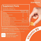 kindnature Vitamin B3 Niacinamide Gummies 500mg – Flush-Free Niacin Supplement – Supports Skin, Energy & Nervous System Wellness – Vegan, Non-GMO, Gluten-Free, Soy-Free – 90 Gummies