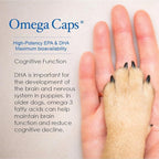 Omega Caps HP Snip Tips for Cats and Small Dogs High Potency EPA and DHA Maximum Bioavailability Fish Oil Supplement Vet Formulated Made in USA Skin Coat Joint and Heart Health 60 Capsules
