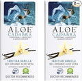 Aloe Cadabra Flavored Personal Lubricant and Vaginal Moisturizer, Organic Edible Aloe Lube for Men, Women and Couples, Non-Staining, pH Balanced, Toy Compatible (Tahitian Vanilla, 2.5 Ounces, 2 Pack)