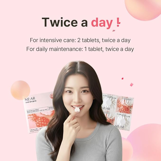 NE:AR Glow Collagen Chews – 2 500mg Peptides with Hyaluronic Acid & Vitamin C Tasty Easy Daily Support for Skin Hair Nails Pineapple Flavor