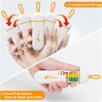 Toplive 2 Pack Travel Pill Organizer, Portable Pill Container Mini Daily Pill Organizer, Small Pill Case Travel Medicine Organizer Pocket Vitamin Supplement Fish Oil Box, White Orange & White Grey