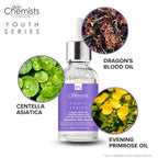 Skin Chemists Sensitive Skin - Dragon's Blood 5%, Centella Asistica 3%, Evening Primrose Oil 1%, Purple