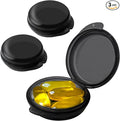 3PCS Small Pocket Daily Pill Box Organizer - Portable Travel Wallet with Individual Compartments - Compact, Convenient and Easy-to-Use Mini Pill Container for On-the-Go Medication Management (Black)