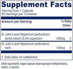 Vitanica St. John's Wort Capsules - Non-GMO Potent 0.3% (900mcg) Hypericin, Saint Johns Wort for Mood, Emotional & PMS Support, Vegan Supplement, 90 Count (St. John's Wort Pro Logo)