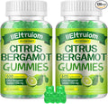 Citrus Bergamot 1500mg, Citrus Bergamot Gummies for Healthy Cholesterol, Bergamot Supplements 25:1 Extract from Italy Bergamot, Resveratrol & Niacin - Gluten Free, 120 Count