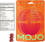 Mojo Focus Gummies with Lion’s Mane, Panax Ginseng, Ginger Root & Cordyceps, Brain Supplement for Memory and Focus, Nootropic Mushroom Gummies for Adults, Vegan Strawberry Tangerine, 3 Pack