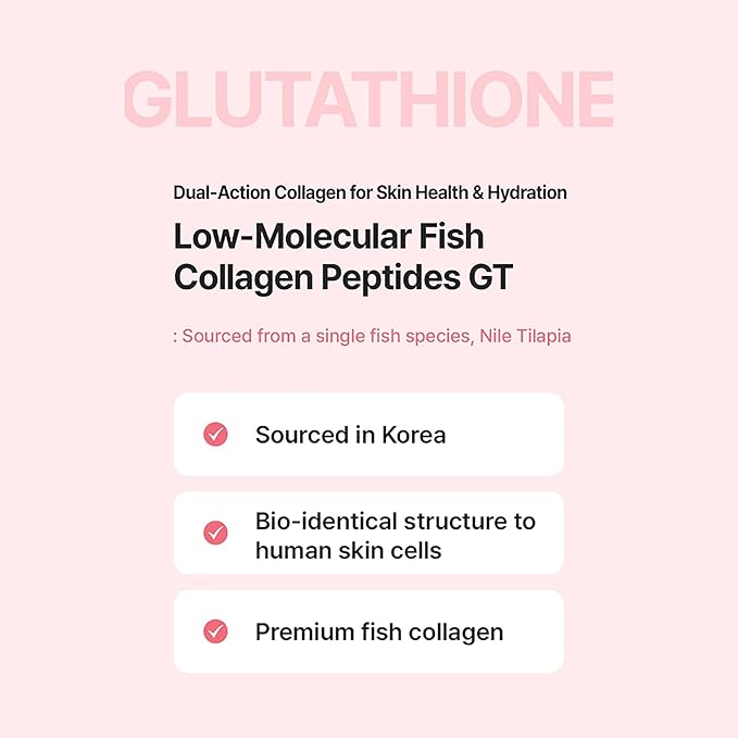 Korean Glutathione Collagen Jelly Sticks 30 Packets - Premium Beauty Supplement with 2000mg Fish Collagen Peptide, Anti-Wrinkle, Hydrating Skin Elasticity, Joint Support