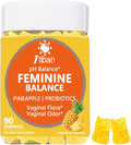 Pineapple Gummies for Women pH, Feminine Balance, Vaginal Health, Female Probiotics Gummy, Wellness Support, Vegan, Gluten-Free, Hawaiian Pineapple 90 Gummies 45 Servings