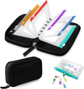 Timueetech A7 Waterproof Pill Organizer with 7 PCS L Size Zippered Pill Pouches for A7 Binder, Large BPA-Free Weekly Medicine Organizer, Color-Coded Reusable Travel Pill Storage System