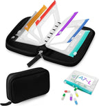 Timueetech A7 Waterproof Pill Organizer with 7 PCS L Size Zippered Pill Pouches for A7 Binder, Large BPA-Free Weekly Medicine Organizer, Color-Coded Reusable Travel Pill Storage System