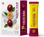 [14 Sticks] Passion Fruit Beauty Jelly, Plant-Based Collagen Jelly Sticks, Daily Beauty Supplement, Low Calories Jelly Stick for Wellness Lifestyle, Diet Snack, Korean Jelly Stick