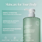 Saltair Hyaluronic Acid Body Serum – Hydrating Body Lotion for Smoother Looking Skin – Sheer Gel Moisturizer with Sodium Hyaluronate & Red Algae – Fragrance-Free HA Hydrator – 13oz Pump Bottle