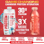 MuscleMeds Carnivor Protein Hydration RTD, Ready to Drink, Lactose Free, Sugar Free, 30g Isolate Protein, Halal Certified, Rocket Pop, 16.9 Fl Oz (Pack of 12)