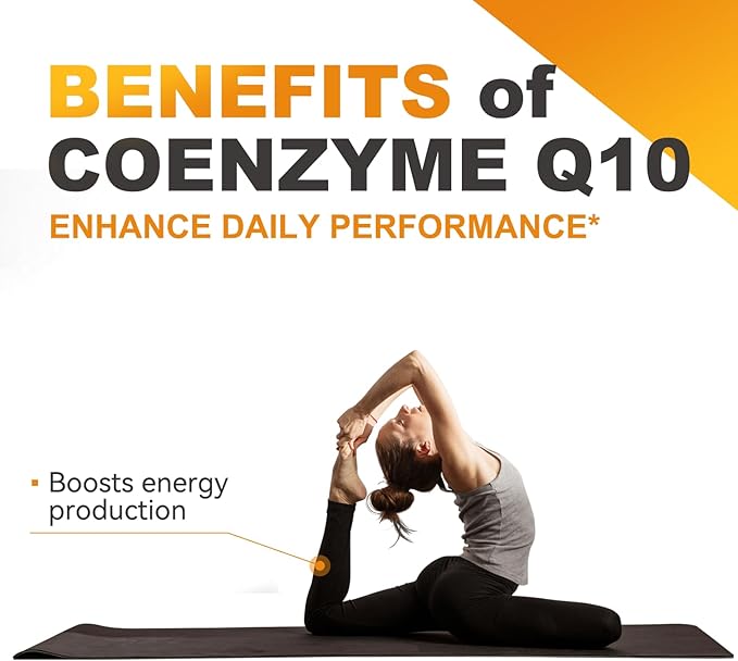 CoQ10 Gummies 200mg, Vegan Supplement for Energy Production, Non-GMO, Gluten Free (60 Gummies)