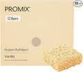 ProMix Nutrition Protein Puff Bars, 12-Pack - Madagascar Vanilla - Marshmallow Crispy Treat - Great Tasting & Healthy On The Go Snack - High Protein & Low Calorie - Non-GMO & Free From Gluten, Soy, & Corn.