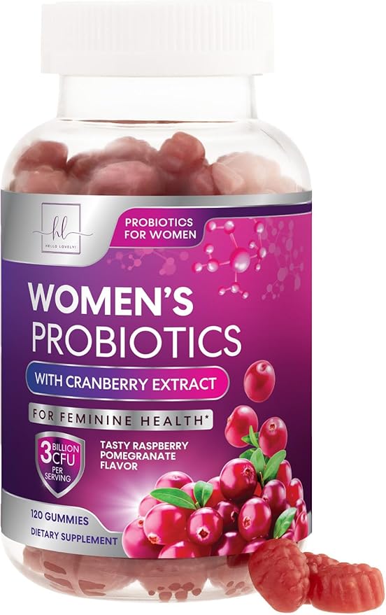 Probiotics for Women Gummies with Cranberry - 6 Premium Strains for PH Balance - Women Probiotics for Digestive Health, Vaginal & Immune Support, Women's Probiotic Feminine Health Gummy - 120 Gummies