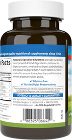 Carlson - Natural Digestive Enzymes, Digestive Aid #34 with Protease, Amylase & Lipase, Digestive Support, Nutrient Absorption & Optimal Wellness, 250 Tablets