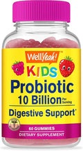 WellYeah Probiotics for Kids Gummies -10 Billion CFU - for Gut Health, Immune Health and Digestive Support - Berry Flavor Chewable Supplement - Vegan, Non GMO, Gluten Free Kids Probiotic -60 Gummies