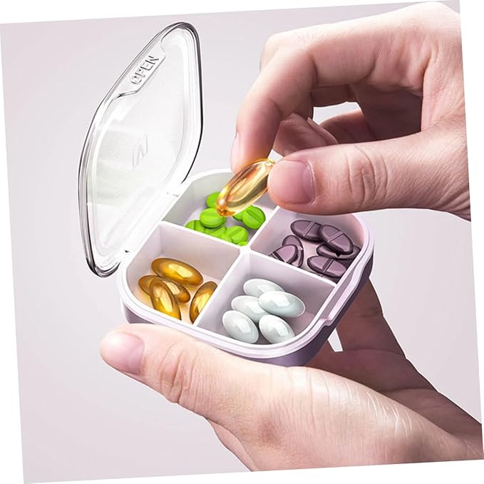 SHERCHPRY 1Pc Portable Mini Medicine Holder Sealed Pill Organizer Compact Storage for Travel Design for and Items for Daily Use Go