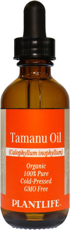 Plantlife Tamanu Carrier Oil - Cold Pressed, Non-GMO, and Gluten Free Carrier Oils - for Skin, Hair, and Personal Care - 2 oz