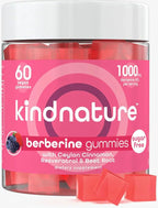 kindnature Berberine Gummies 1000mg with Ceylon Cinnamon & Resveratrol – 6-in-1 Blood Sugar Support Supplement – Metabolism & Weight Wellness – Sugar-Free, Vegan, Non-GMO