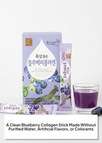 Blueberry Collagen with Black Ginseng, Liquid Stick Supplement, No Added sugars and preservatives