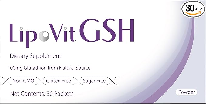 GSH – Liposomal Glutathione Supplement Powder, Yeast-Derived Cysteine Peptide, Antioxidant Support, Made in Japan, 30-Day Supply