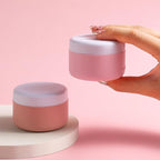kuangre Travel Containers for Toiletries, Silicone Cream Jars BPA-Free, Leak-proof 2oz Travel Size Containers, Portable Size Silicone Jars with Lid for Cosmetic Face Hand Body Cream (4 Pack)