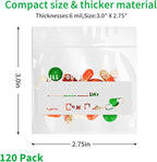 Urekt Pill Pouch Bags for Travel (120 Pack), 6 Mil BPA Free Reusable Pill Bags 3 x 2.75 inch for Medicine with Write on Label Clear Ziplock Seal Waterproof AM PM Pill Baggies for Medicine Organizer