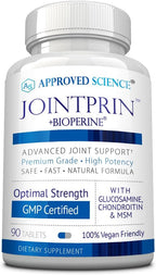 Approved Science Jointprin - Joint Support Supplement - Glucosamine, MSM, Chondroitin, Turmeric, Boswellia, BioPerine - 1 Month Supply