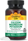 Country Life Target Mins - Calcium Magnesium Potassium, 500mg/500mg/99mg per 2 Tablets - 90 Tablets