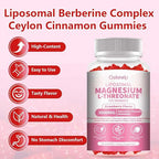 2 Pack Liposomal Magnesium Threonate High-Potency 3000mg Gummies,Liposomal Enhance 98% Absorption,Magnesium L-Threonate Supplements, Muscle & Nervous System for Kids & Adults