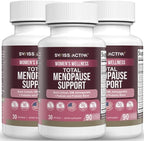 Swiss Activa+ Labs Total Menopause Support – Hormone Balance, Hot Flash Relief, Mood & Energy Boost, Gut Health, Vegan, Non-GMO Plant-Based Menopause Supplements for Women- 90-Day Supply